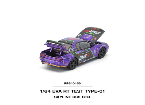 Load image into Gallery viewer, (Pre-order) POPRACE 1/64 - EVA RT TEST TYPE-01 SKYLINE R32 Diecast Model Car
