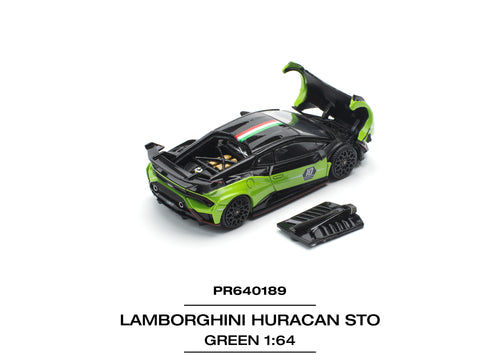 Load image into Gallery viewer, (Pre-order) POPRACE 1/64 LAMBORGHINI HURACAN STO (LP640-2)10 ANNIVERSARIO
