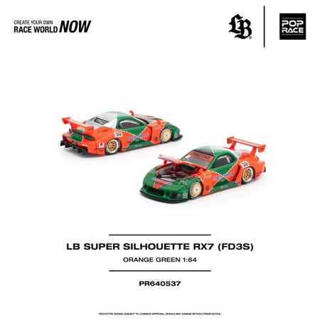(Pre-order) POPRACE 1/64 - LB SUPER SILHOUETTE RX7 (FD3S) Diecast Model Car