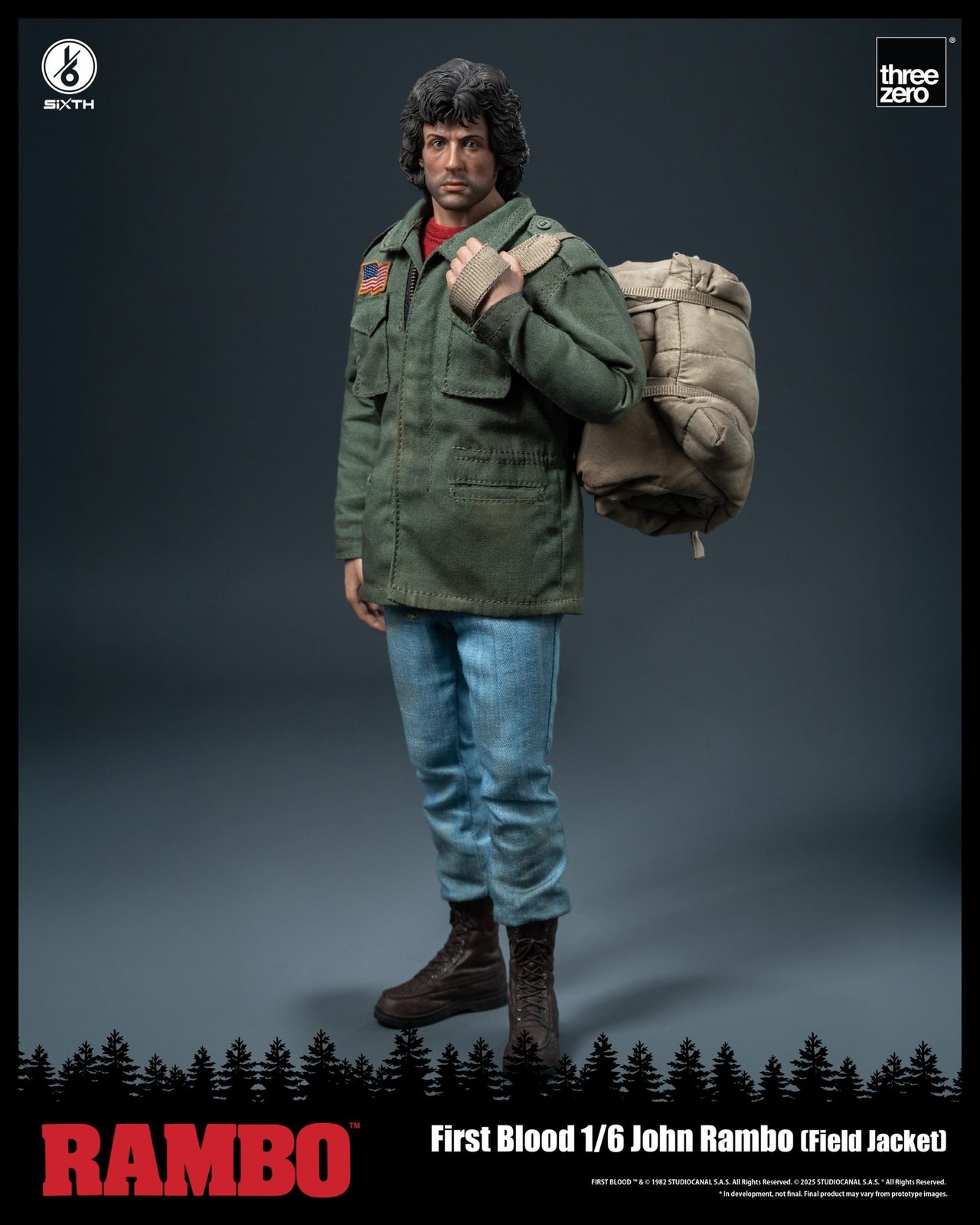Threezero Rambo: First Blood 1/6 John Rambo (Field Jacket) Action Figure Set