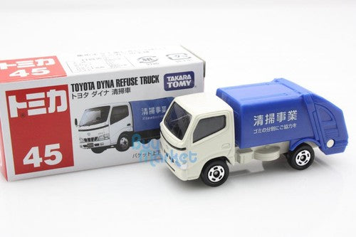 Load image into Gallery viewer, Takara Tomica Tomy #45 Toyota Dyna Refuse Truck Scale 1/63 Diecast Toy Car Japan
