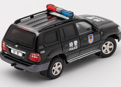 Load image into Gallery viewer, GCD 1/64 Toyota Land Cruiser 100 - S.W.A.T. (China) Black (LHD)
