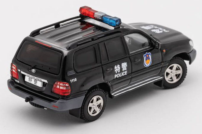 GCD 1/64 Toyota Land Cruiser 100 - S.W.A.T. (China) Black (LHD)