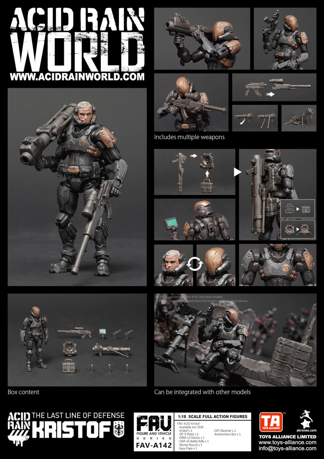 Toys Alliance 1/18 Acid Rain FAV-A142 Kristof Action Figure