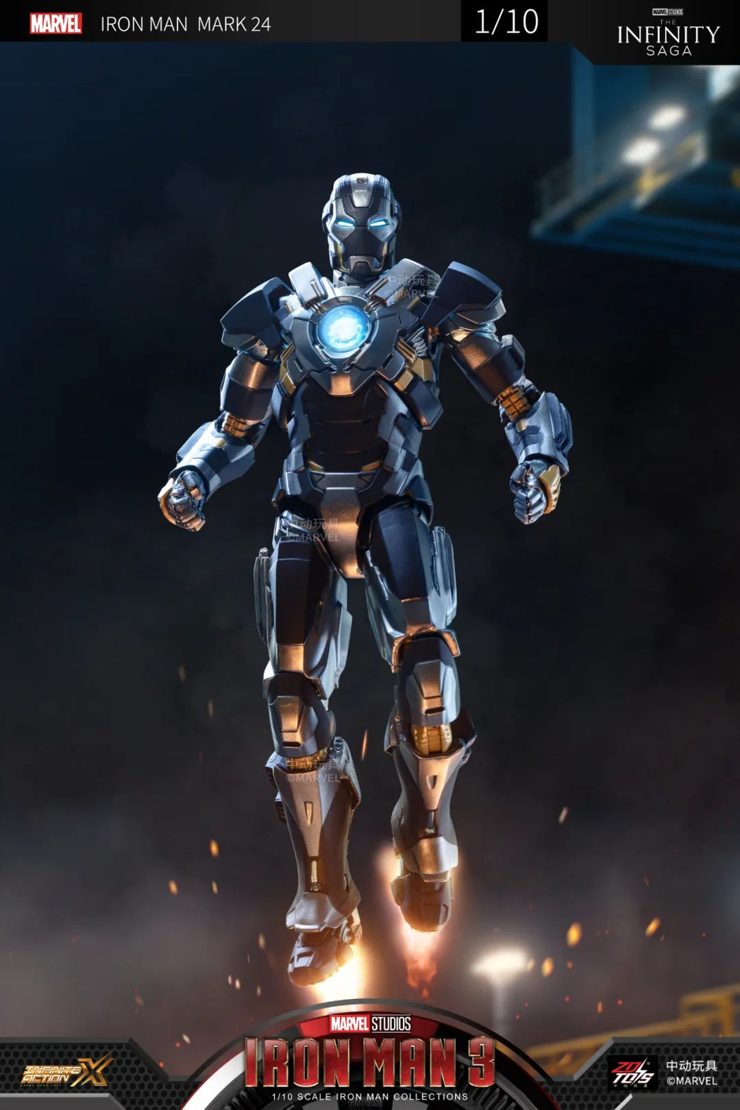 ZD Toys Marvel Avengers 1/10 Iron Man MK24 Action Figure