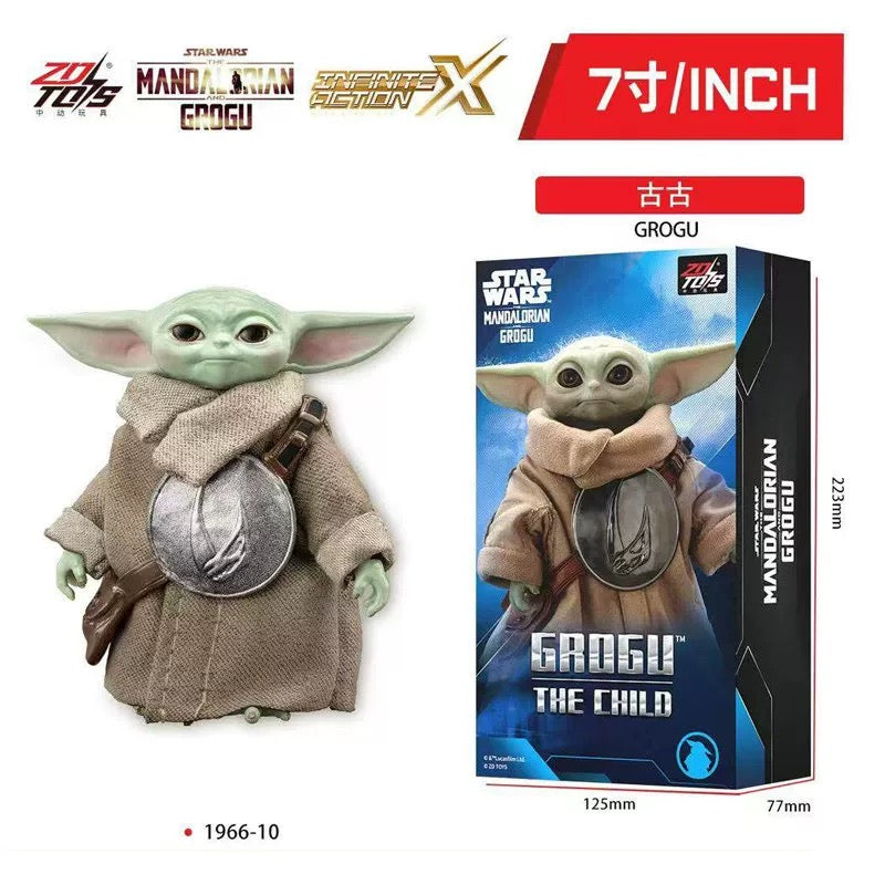 ZD Toys 1/10 Star Wars Action Figure The Mandalorian and Grogu - Grugo