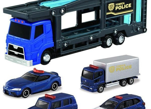Load image into Gallery viewer, Takara Tomy Tomica Diecast Model Gift Set - Police Station Carrir Car Set
