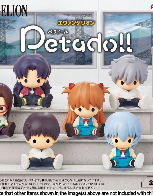 Load image into Gallery viewer, Re-Ment Evangelion Petadoll Mini Figures Full Set of 6 Figure Set
