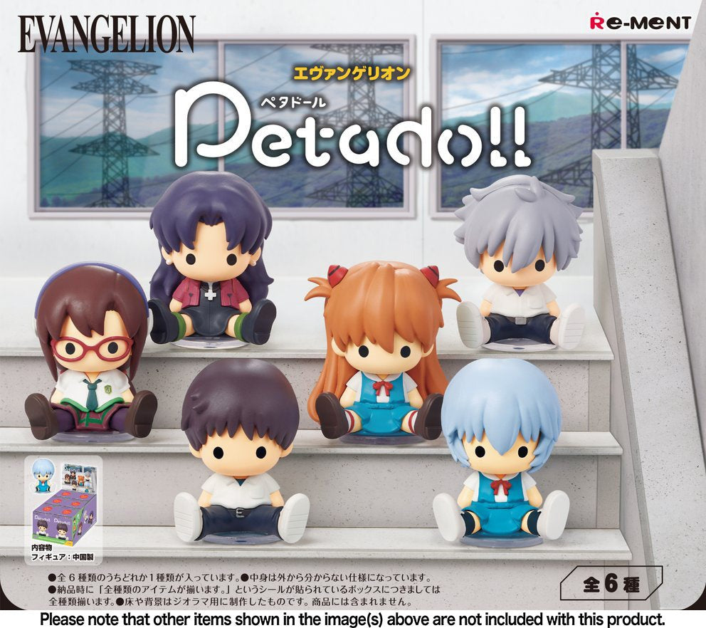 Re-Ment Evangelion Petadoll Mini Figures Full Set of 6 Figure Set