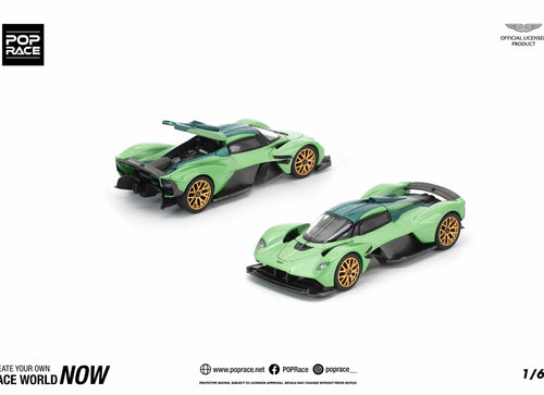 Load image into Gallery viewer, (Pre-order) POPRACE 1/64 ASTON MARTIN VALKYRIE IRIDESCENT EMERALD Model Car
