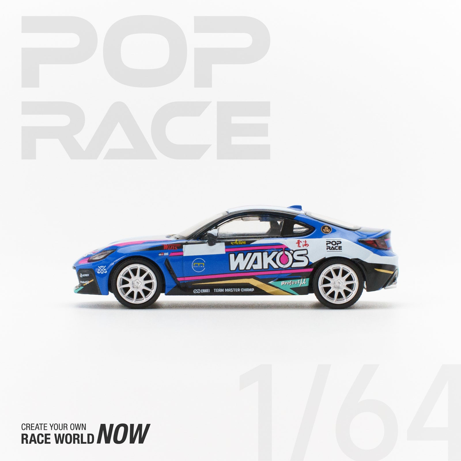 POPRACE 1/64 TMC WAKOS GR 86 MACAU GP 2023 Diecast Model Car
