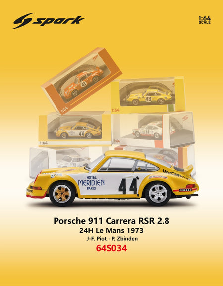 (Pre-order) Sparky 1/64 - Porsche 911 Carrera RSR 2.8 No.44 24H Le Mans 1973