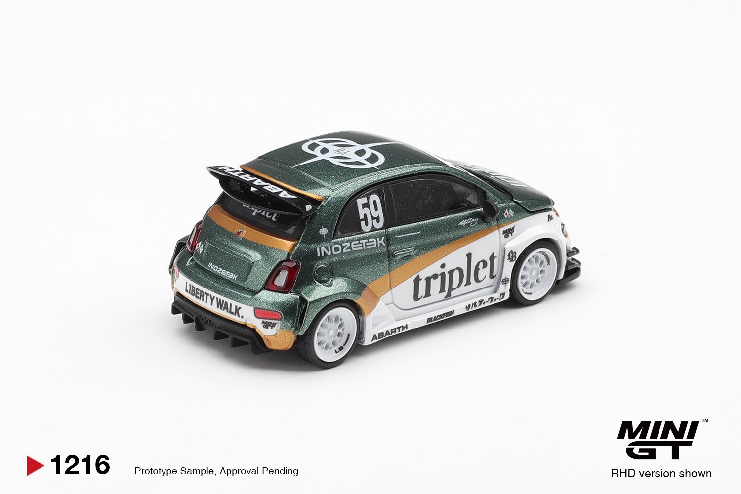 (Pre-order) MINI GT #1216 Abarth 595 LB-WORKS TY Edition Diecast Model Car