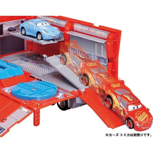 Load image into Gallery viewer, Tomica Takara Tomy Disney lighting McQueen Transforming Maintenance Dock Mac Toy
