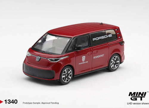 Load image into Gallery viewer, (Pre-order) Mini GT #1340 Volkswagen ID.Buzz Porsche Renndienst Red LHD
