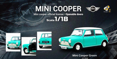 Tiny City Die-cast Model Car 1/18 - Mini Cooper Green #ATC18068