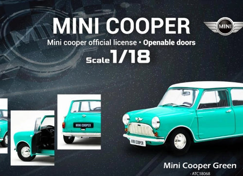 Load image into Gallery viewer, Tiny City Die-cast Model Car 1/18 - Mini Cooper Green #ATC18068
