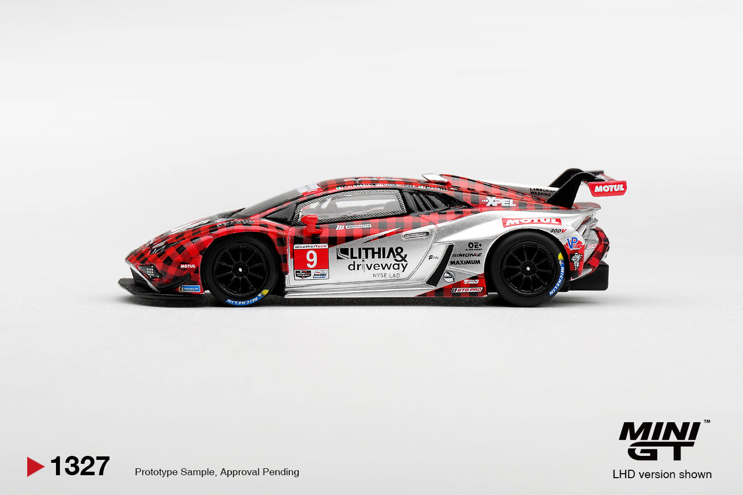 (Pre-order) Mini GT 1/64 #1327 Lamborghini Huracan GT3 EVO2 #9 Motorsports 2025
