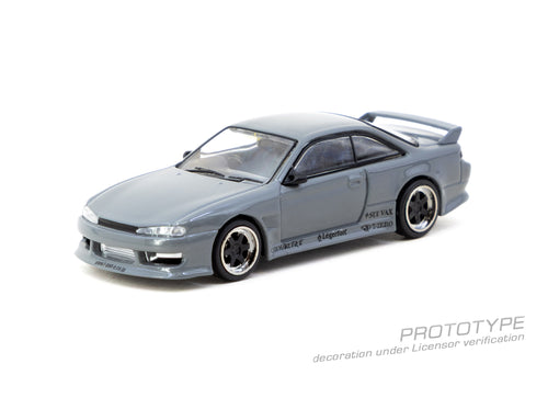 Load image into Gallery viewer, Tarmac Works 1/64 VERTEX Silvia (S 14) Grey Diecast Model Car
