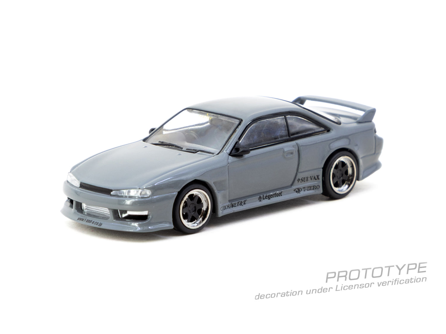 Tarmac Works 1/64 VERTEX Silvia (S 14) Grey Diecast Model Car