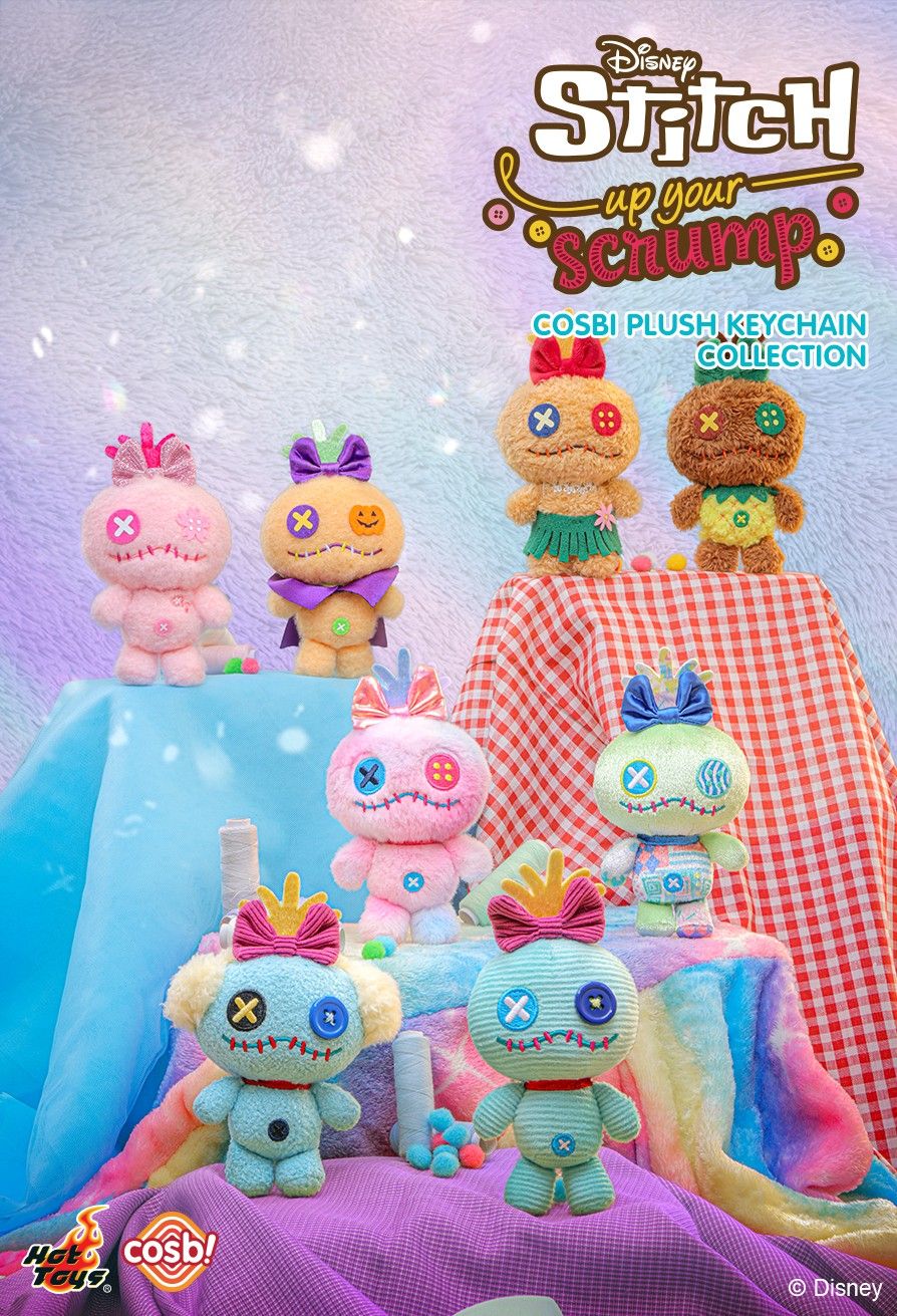 Hot Toys Disney Stitch Up Your Scrump Cosbi Plush Keychain Collection (Full set)