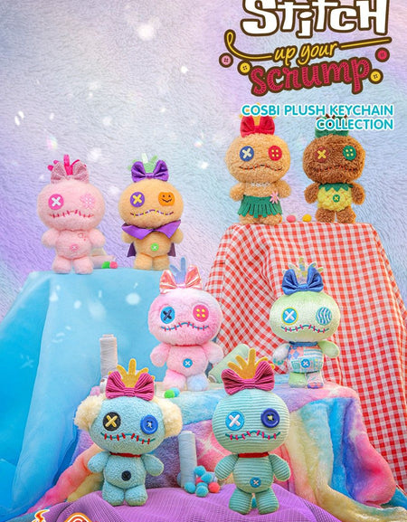 Hot Toys Disney Stitch Up Your Scrump Cosbi Plush Keychain Collection (Full set)