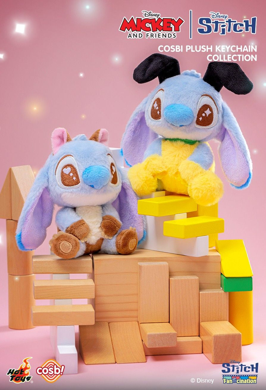 Hot Toys Mickey & Friends Stitch Cosbi Plush Keychain Collection (Set of 6)