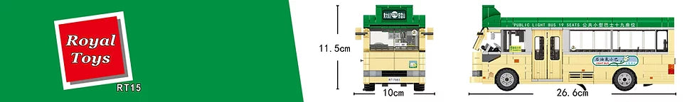 Royal Toys Building Blocks City Story Bricks RT15: Hong Kong Light Bus (709 Pcs/Pzs)