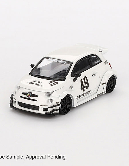 Mini GT #809 1/64 LB-WORKS x Abas Works ABARTH 595 Gara White Model