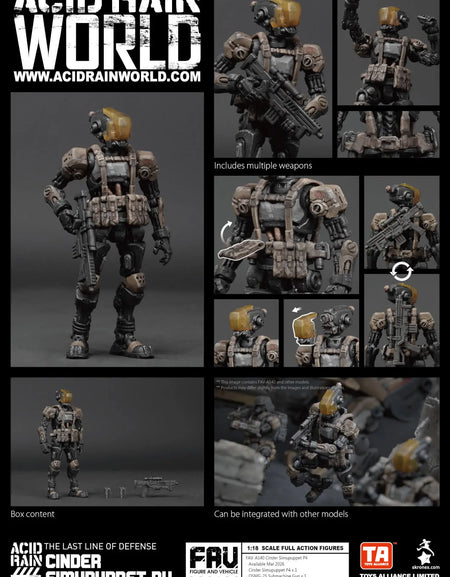 Acid Rain x Toy Alliance FAV-A140 Cinder Simupuppet P4 Action Figure Set