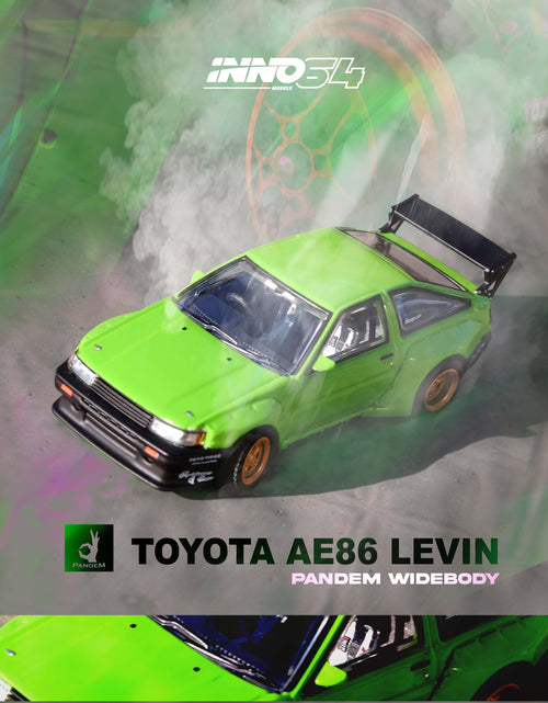Load image into Gallery viewer, INNO64 1/64 TOYOTA AE86 Levin &quot;PANDEM ROCKET BUNNY&quot; Green Model
