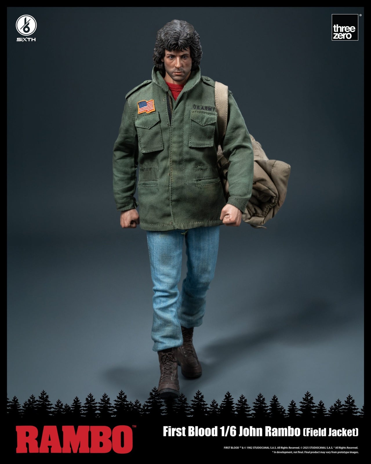 Threezero Rambo: First Blood 1/6 John Rambo (Field Jacket) Action Figure Set
