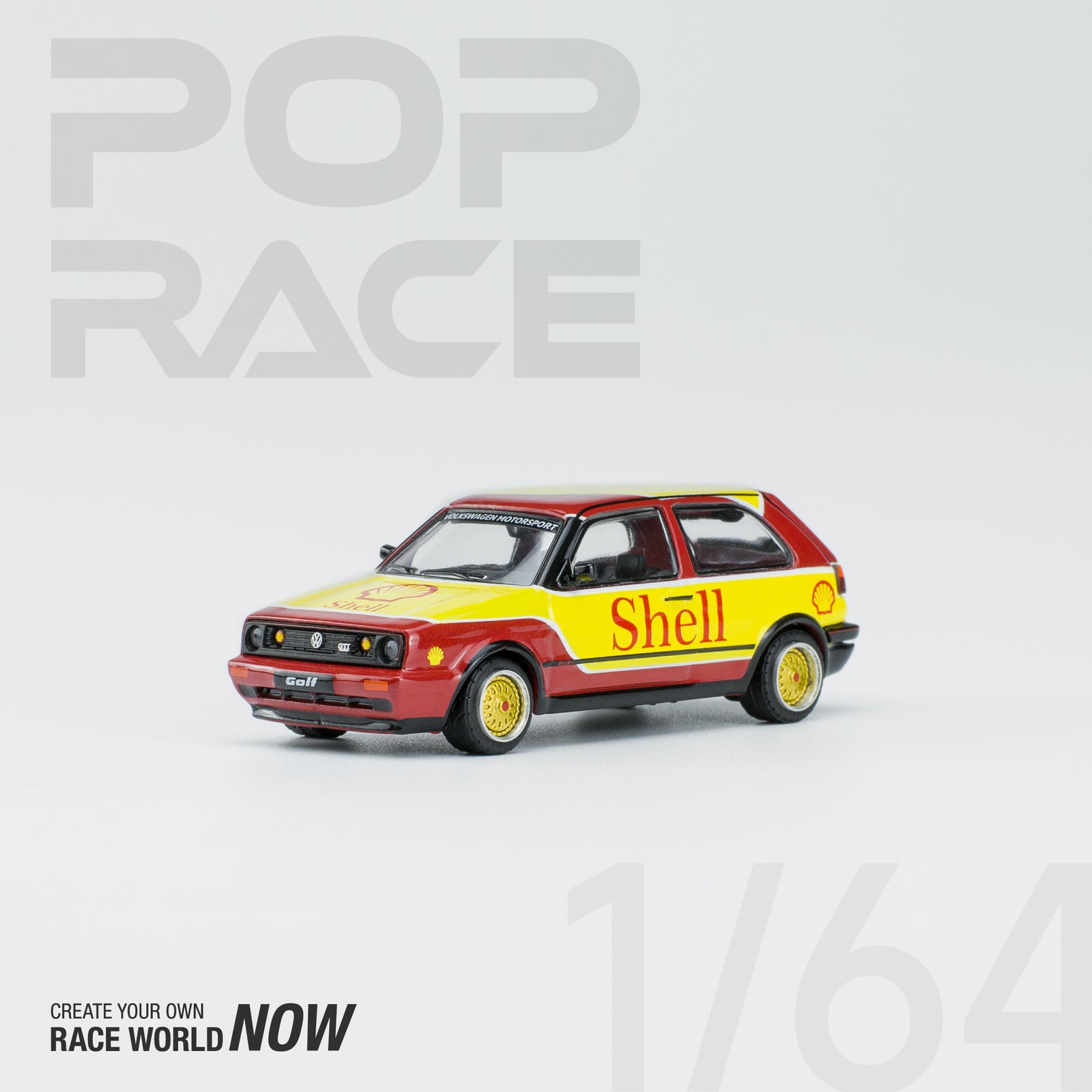 POPRACE 1/64 Shell Volkswagen Golf GTI MKII Diecast Model Car
