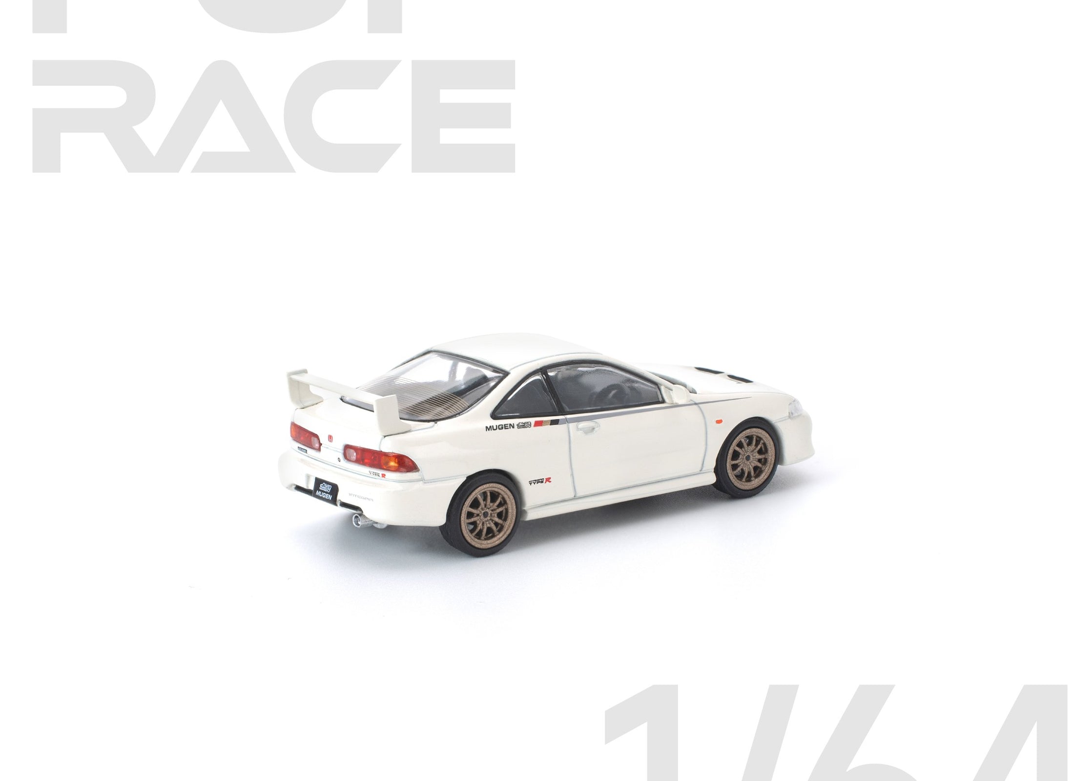 (Pre-order) POP RACE 1/64 MUGEN DC2 WHITE Diecast Model Car