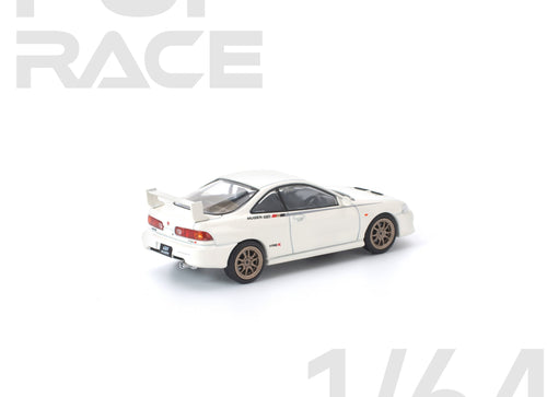 Load image into Gallery viewer, (Pre-order) POP RACE 1/64 MUGEN DC2 WHITE Diecast Model Car
