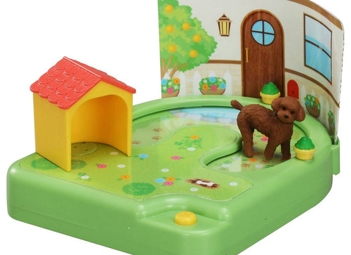 Load image into Gallery viewer, TAKARA TOMY Ania Friends Foot it Garden Poodle Dog House Animal Figure Play Set
