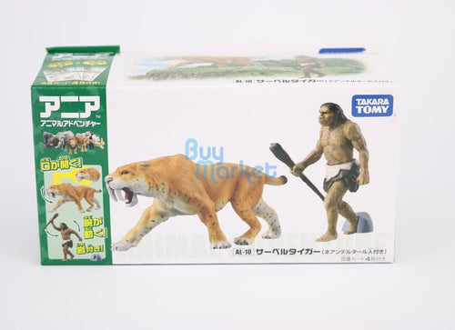Load image into Gallery viewer, Takara Tomy ANIA Animal AL-10 Saber Tiger with primitive man Action Figure Toy
