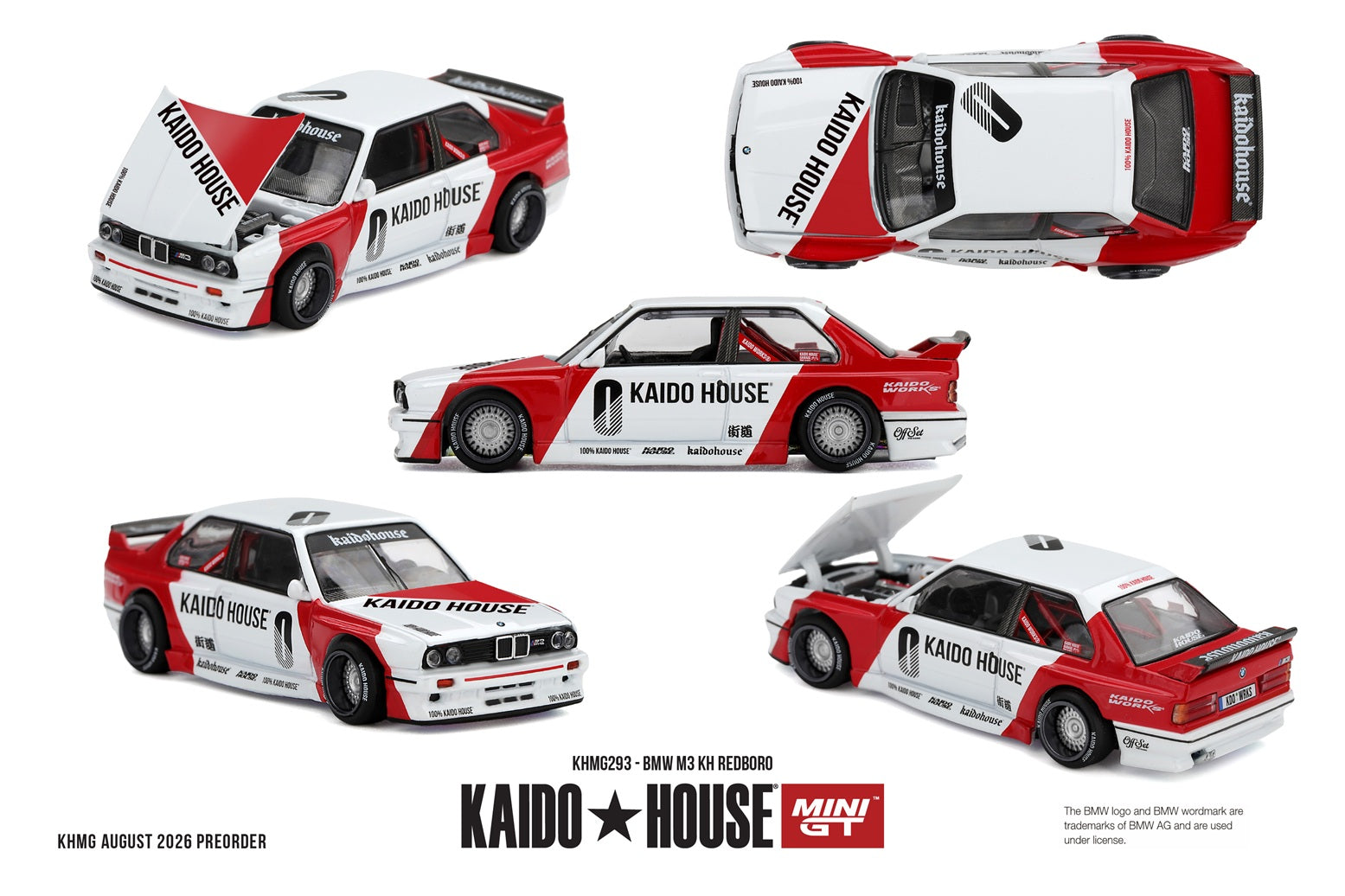 (Pre-order) Mini GT x Kaido House #293 BMW M3 KH REDBORO 1989 Diecast Model Car