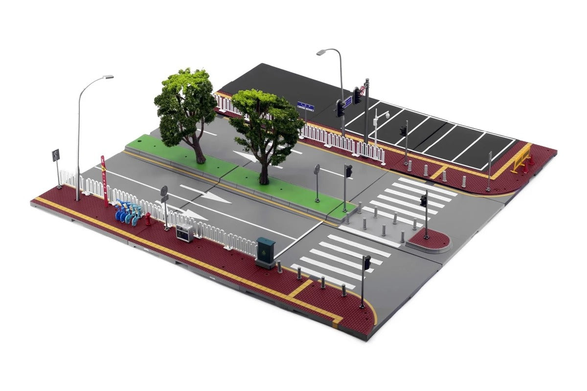 TINY City scale 1:64 Street Diorama Painted Model - S2 China Road Set