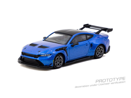 (Pre-order) Tarmac Works 1/64 Ford Mustang GTD Blue Global64 Diecast Model Car