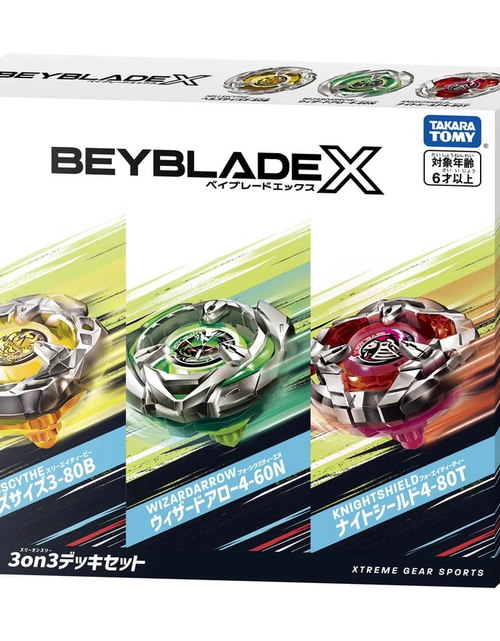 Load image into Gallery viewer, Takara Tomy Beyblade X BX-08 Battle 3on3 Deck Set
