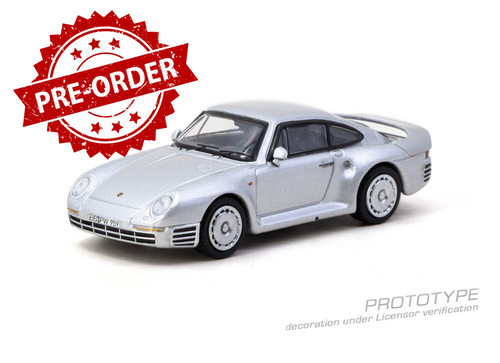 Load image into Gallery viewer, (Pre-order) Tarmac Works 1/64 Porsche 959 Silver Model Diecast Car
