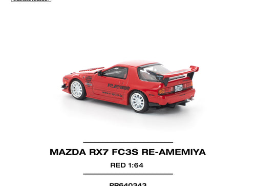 Load image into Gallery viewer, (Pre-order) POPRACE 1/64 MAZDA RX7 FC3S RE-AMEMIYA RED Diecast Model Car
