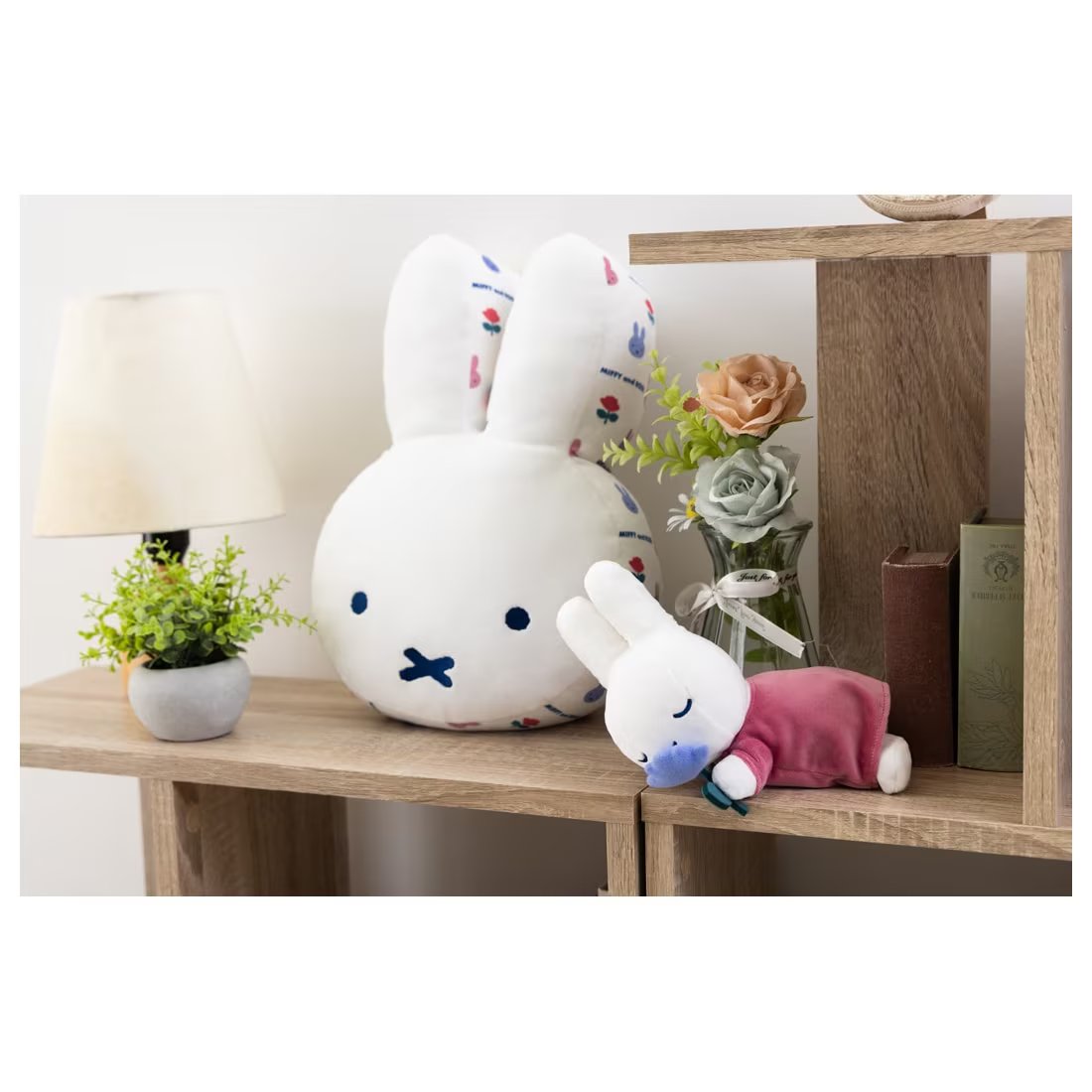 Takara Tomy A.R.T.S Plush - Mocchi Style Face Cushion Bruna Miffy and Rose