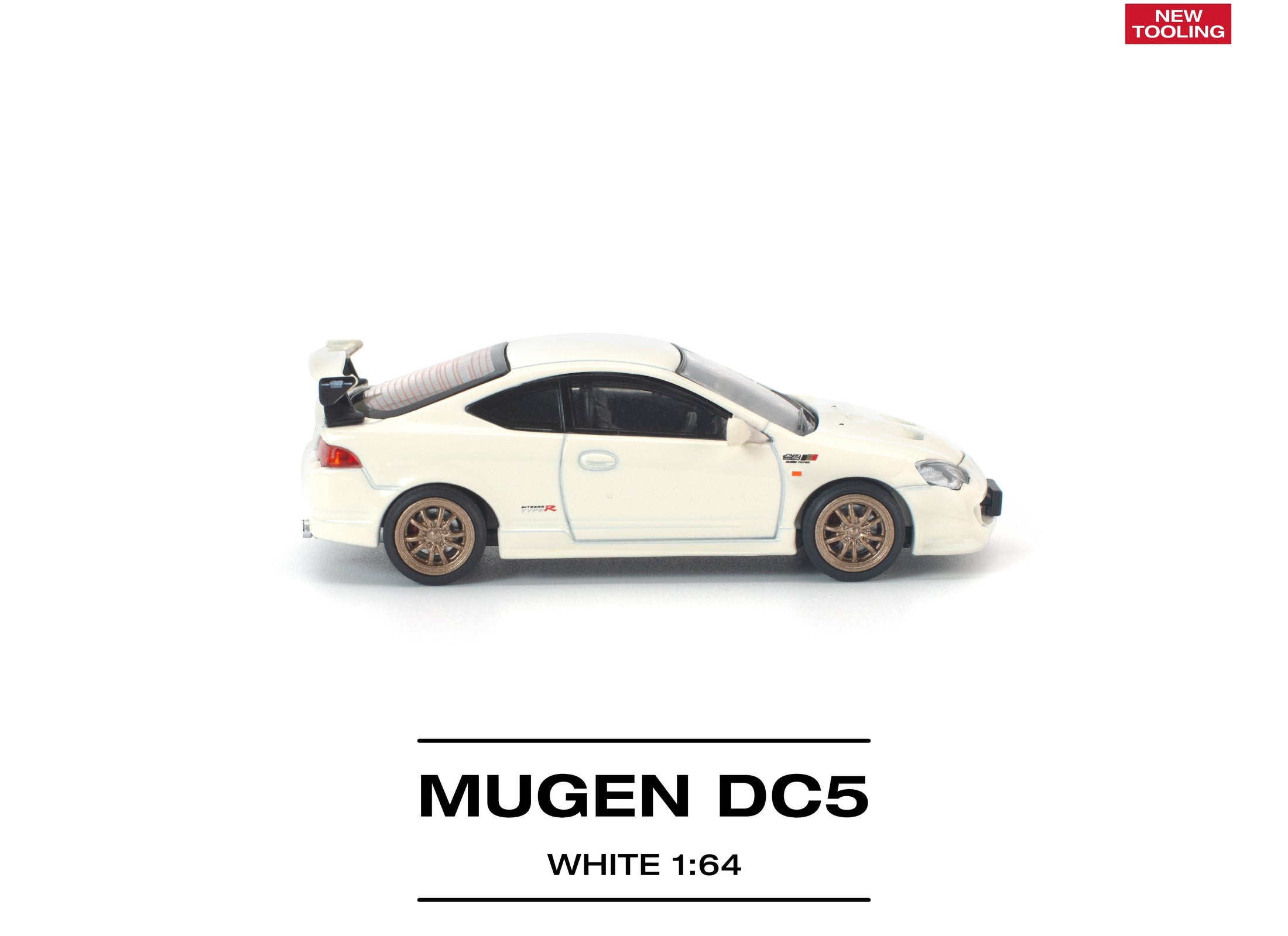 (Pre-order) POP RACE 1/64 HONDA DC5 MUGEN WHITE Diecast Model Car
