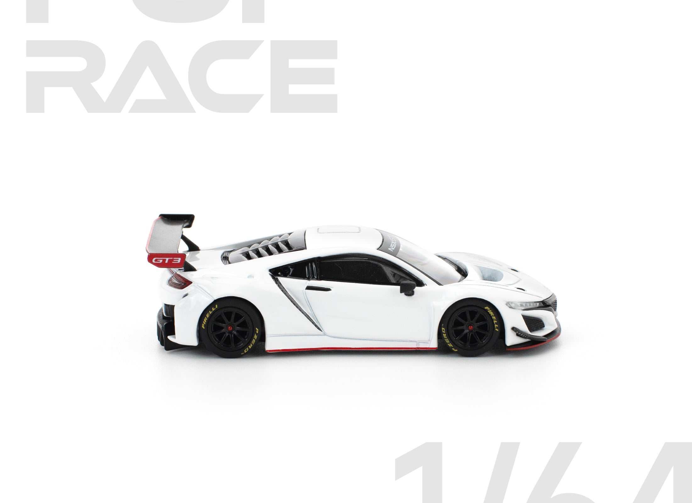 (Pre-order) POPRACE 1/64 HONDA NSX GT3 EVO22 - WHITE Diecast Model Car
