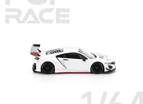Load image into Gallery viewer, (Pre-order) POPRACE 1/64 HONDA NSX GT3 EVO22 - WHITE Diecast Model Car
