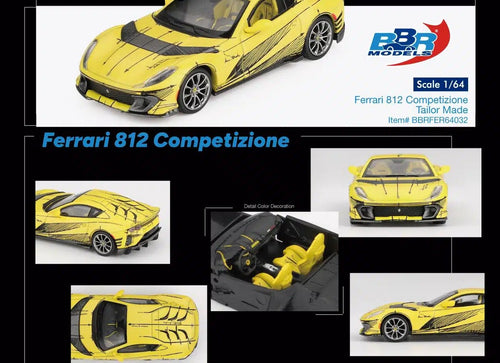 Load image into Gallery viewer, BBR 1/64 Ferrari 812 Competizione Tailor Made Diecast Model Car
