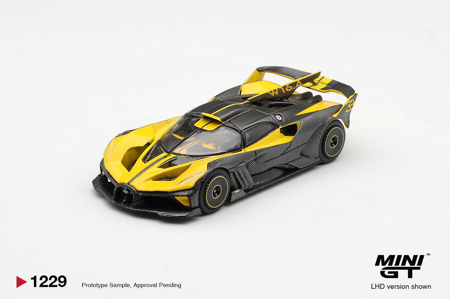(Pre-order) Mini GT #1229 1/64 Bugatti Bolide Yellow Diecast model car