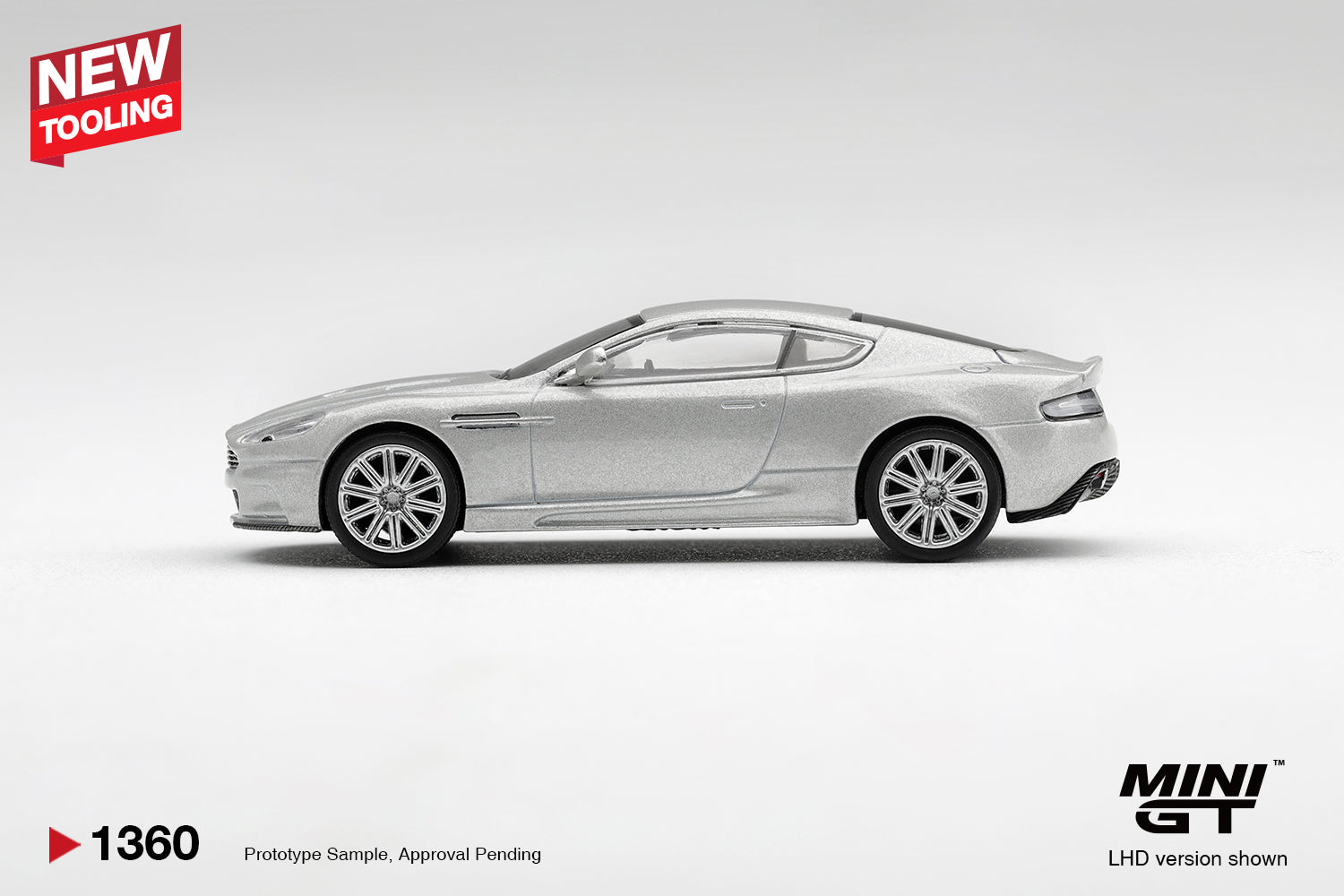 (Pre-order) Mini GT #1360 Aston Martin DBS 2008 Lightning Silver 2008 RHD Model